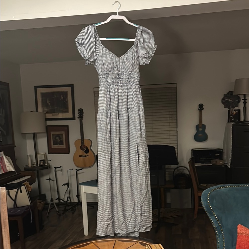 Hollister Blue Gingham Dress - size S